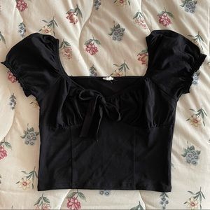 Black Garage Destiny Corset Milkmaid Style T-Shirt